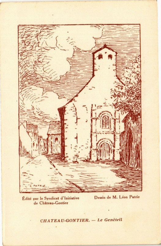 Carte postale ancienne Chateau gontier .- Le geneteil