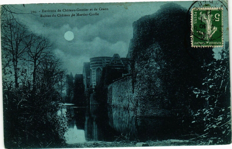 Carte postale ancienne Chateau gontier .- Environs de