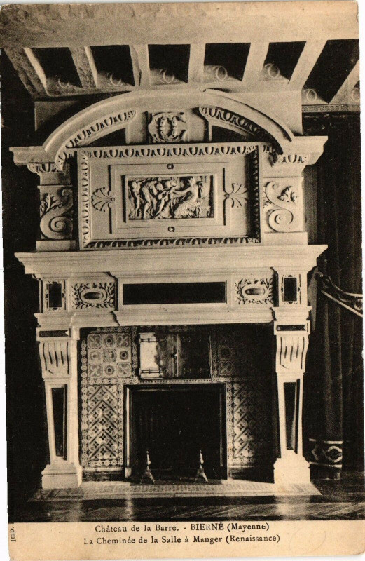 Carte postale ancienne Chateau De La Barre .- Bierne