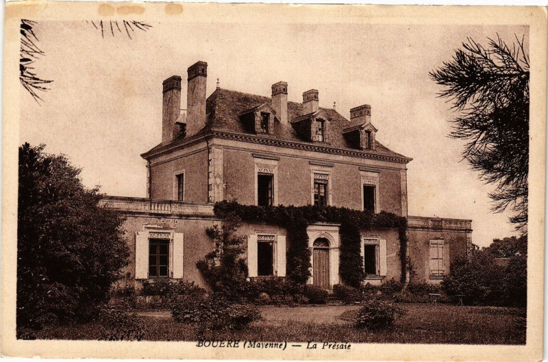 Carte postale ancienne Bouere .- La presate à Bouère