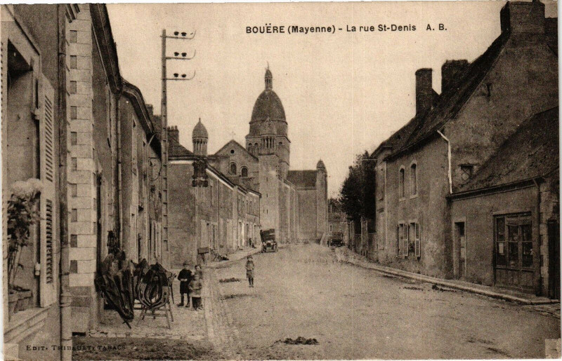 Carte postale ancienne Bierne.- La rue st - denis