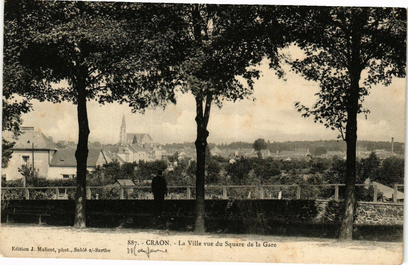 Carte postale ancienne Craon.- La ville vue à Craon