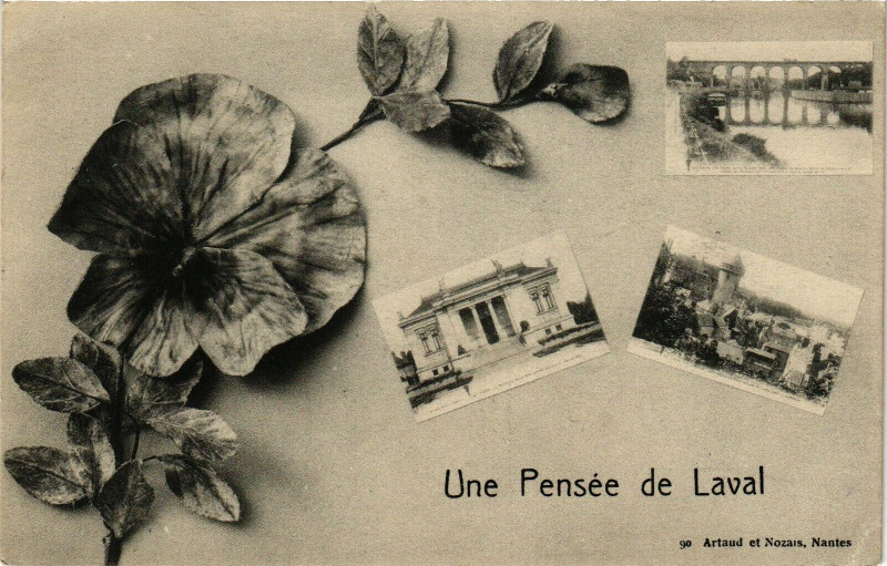 Carte postale ancienne Une Pensée de Laval à Laval