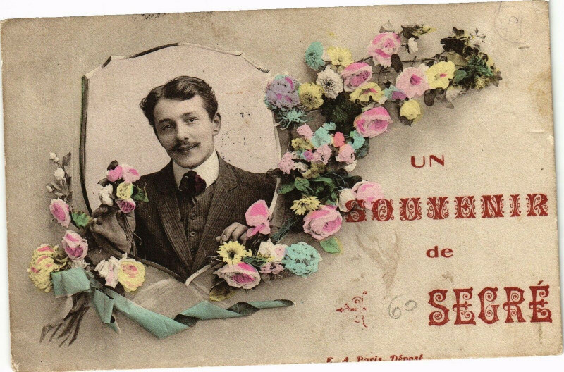 Carte postale ancienne Un Souvenir de Segré