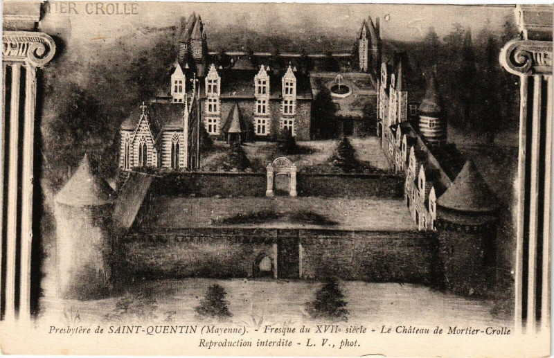 Carte postale ancienne Saint Quentin-Le Cháteau de Mortier Crolle