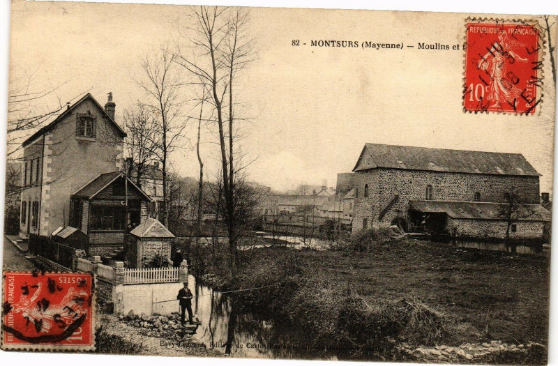Carte postale ancienne Montsurs-Mayenne à Montsûrs