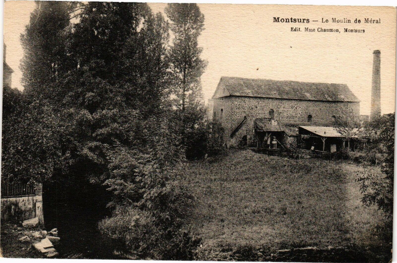 Carte postale ancienne Montsurs-Le Moulinde Méral à Méral