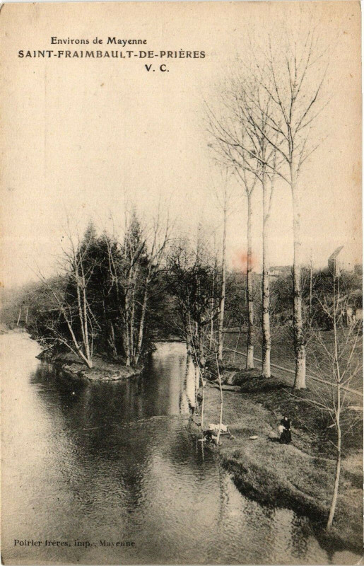 Carte postale ancienne Mayenne-Saint Fraimbault de Priéres à Mayenne
