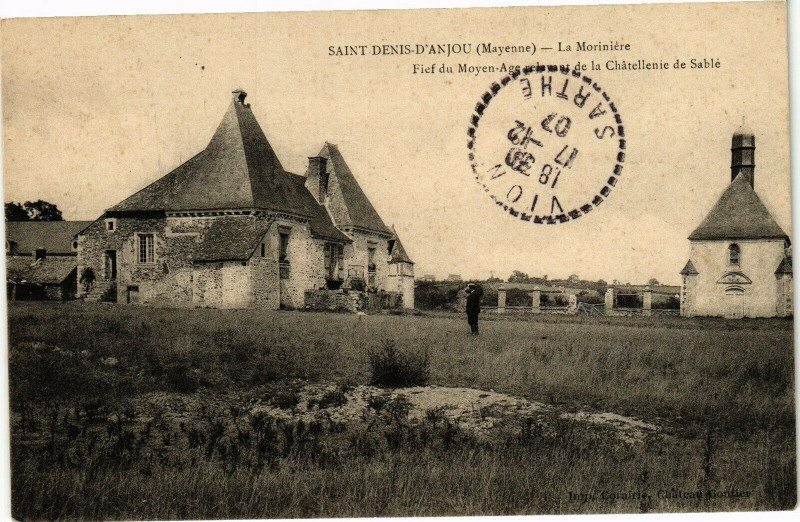 Carte postale ancienne Mayenne- Saint Denis d'Anjou-La Moriniére à Mayenne