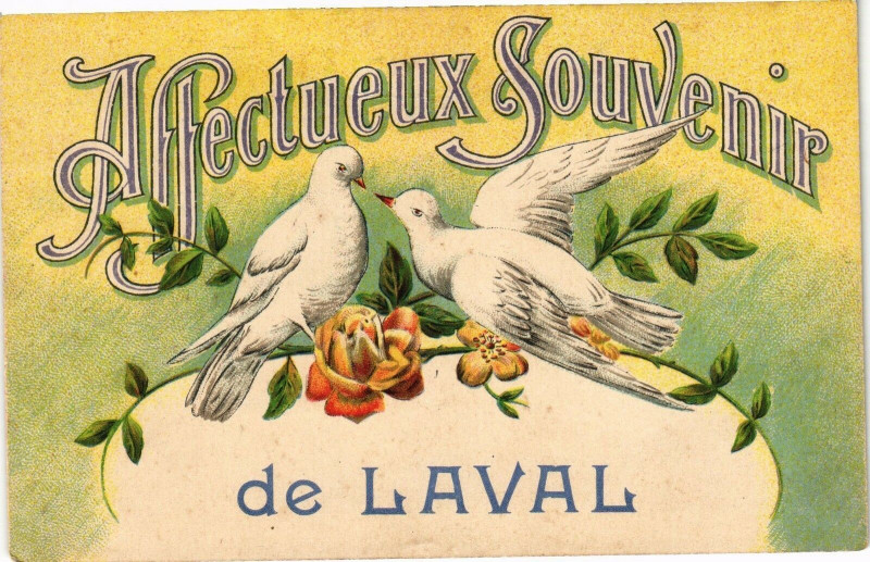 Carte postale ancienne Aljectueux Souvenir de Laval à Laval