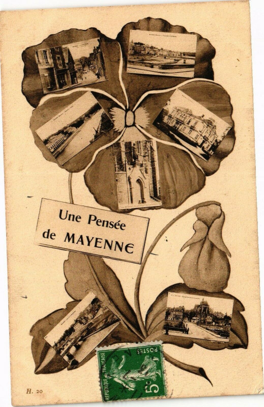 Carte postale ancienne Une Pensée de Mayenne à Mayenne
