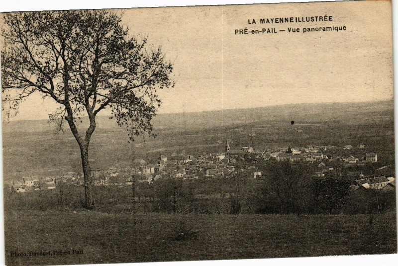 Carte postale ancienne Pré en Pail-Vue panoramique