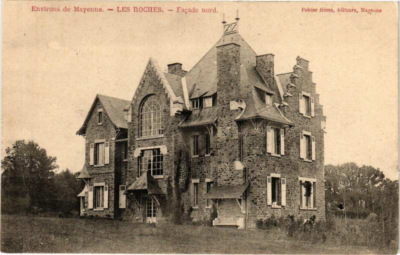 Carte postale ancienne Mayenne-Les Roches-Facade nord à Mayenne
