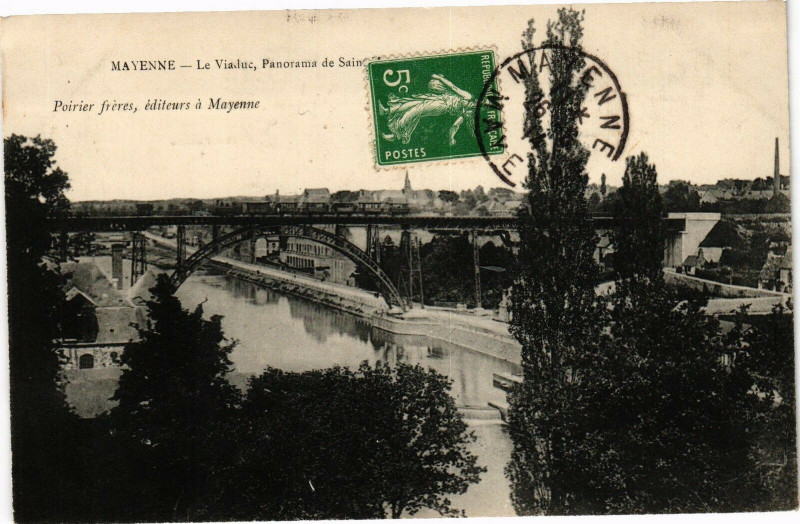 Carte postale ancienne Mayenne-Le Viaduc à Mayenne