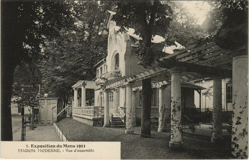 Carte postale ancienne Expo 1911 Le Mans Maison Moderne au Mans