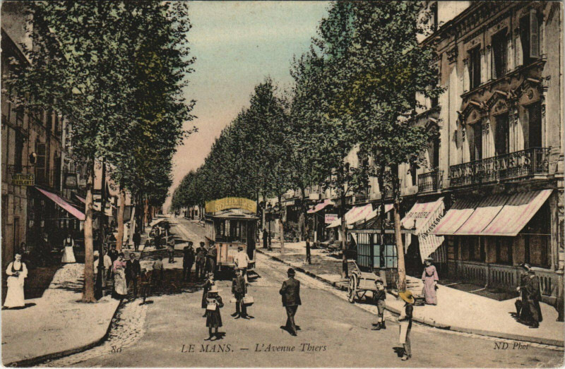 Carte postale ancienne Le Mans Avenue Thiers au Mans