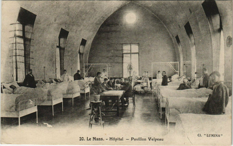 Carte postale ancienne Le Mans Hopital Pavillon Velpeau au Mans