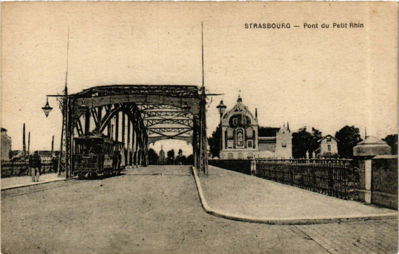 Carte postale ancienne Strasbourg - Pont du Petit Thin à Strasbourg