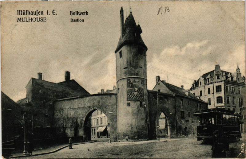 Carte postale ancienne Mulhausen - Bollwerk - Mulhouse - Bastion à Mulhouse