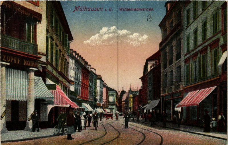 Carte postale ancienne Mulhausen - Wildemannstrasse