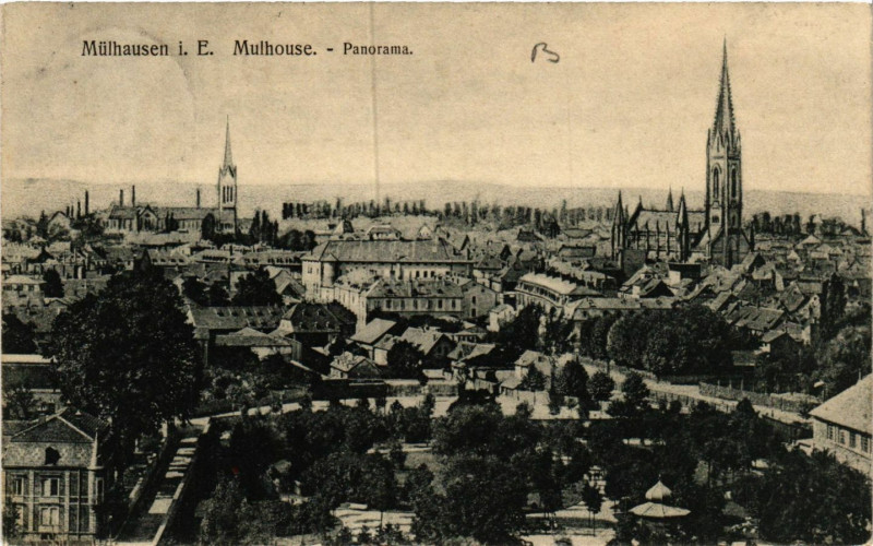 Carte postale ancienne Mulhausen - Mulhouse - Panorama à Mulhouse
