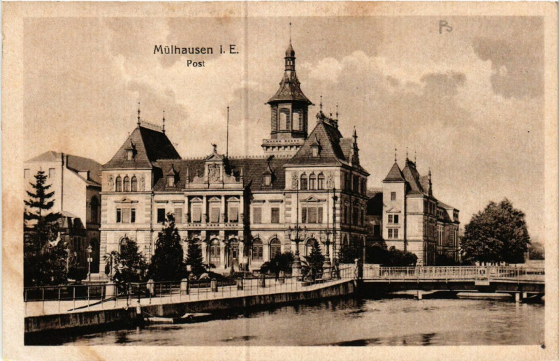 Carte postale ancienne Mulhausen - Post