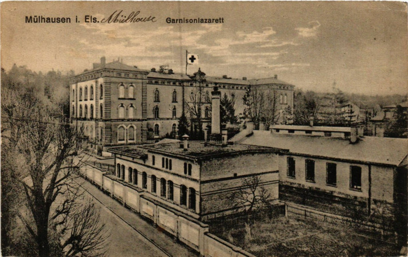 Carte postale ancienne Mulhausen - Garnisoniazarett