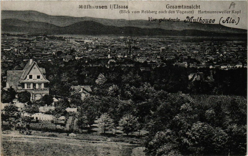 Carte postale ancienne Mulhausen Gesamtansicht Vue générale Mulhouse (Als.) à Mulhouse