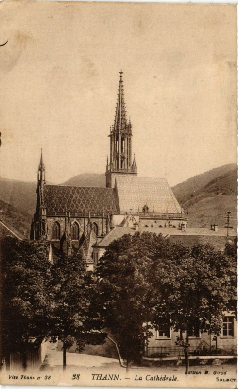 Carte postale ancienne Thann - La Cathédrale à Thann