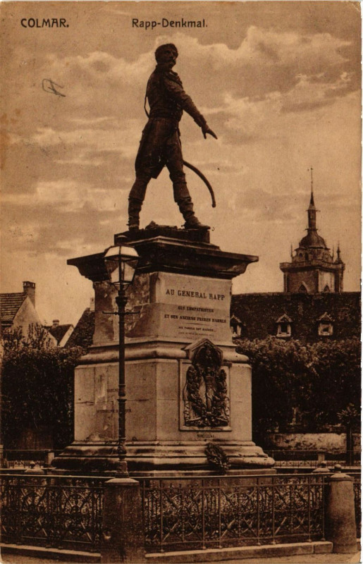 Carte postale ancienne Colmar - Rapp-Denkmal à Colmar