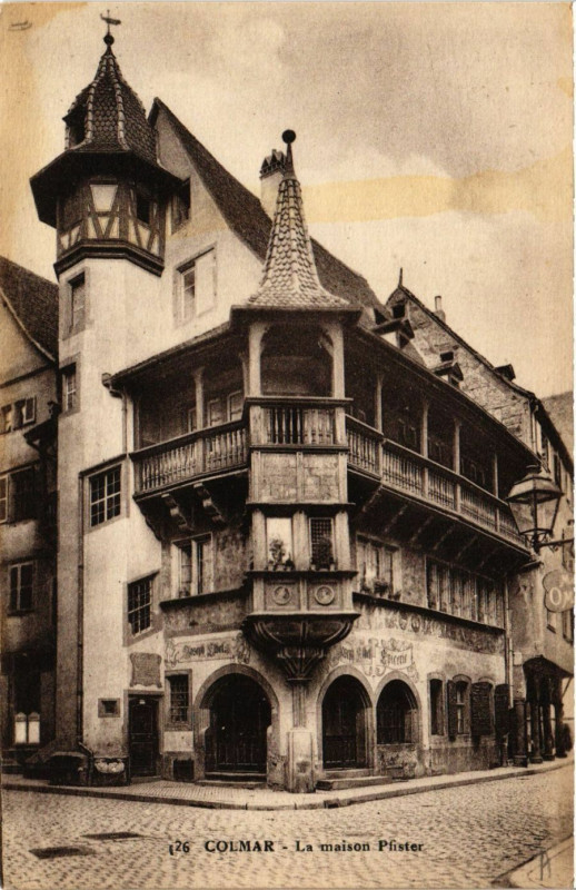 Carte postale ancienne Colmar - La maison Pfister à Colmar
