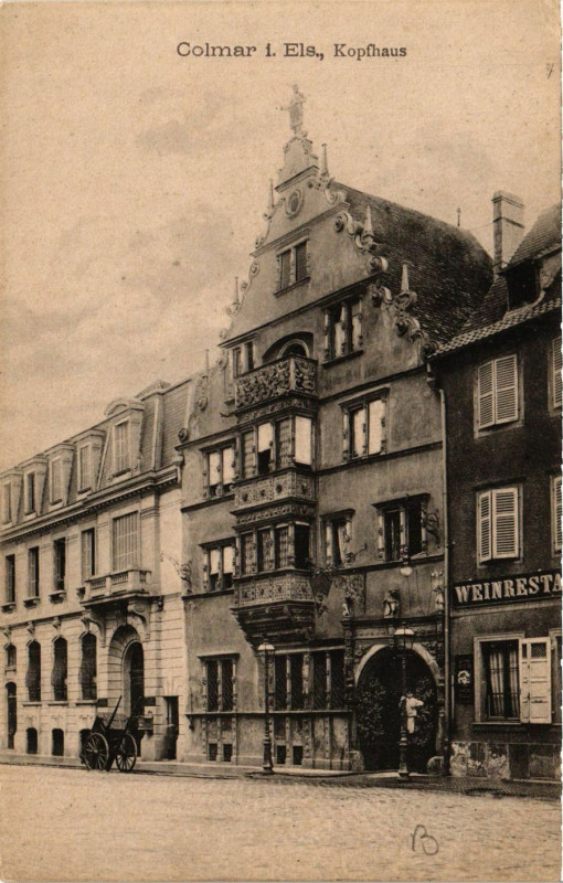 Carte postale ancienne Colmar Kopfhaus à Colmar