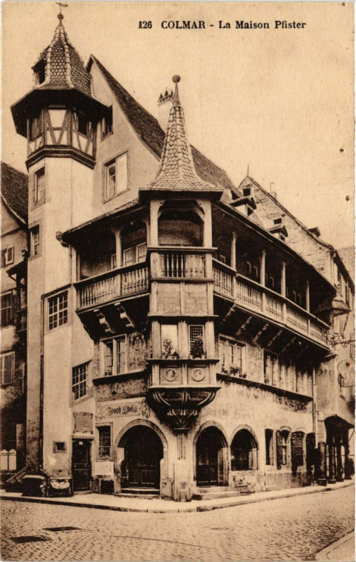 Carte postale ancienne Colmar - La Maison Pfister à Colmar