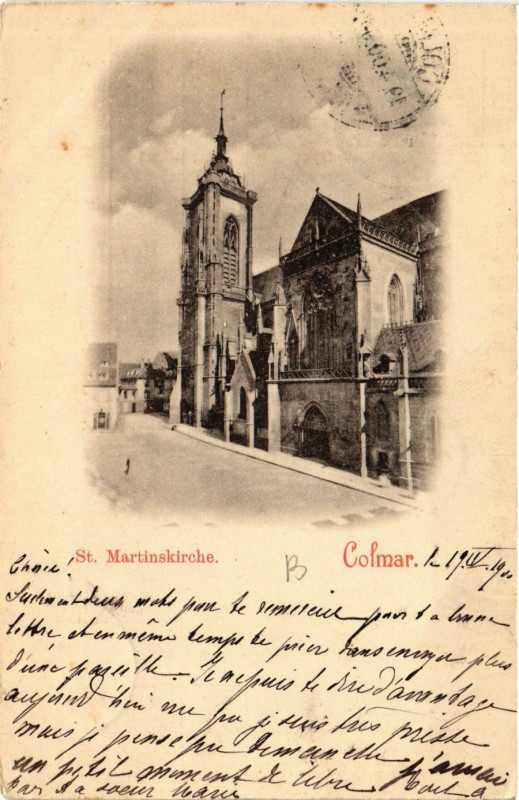 Carte postale ancienne Saint-MARTINskirche - Colmar à Colmar