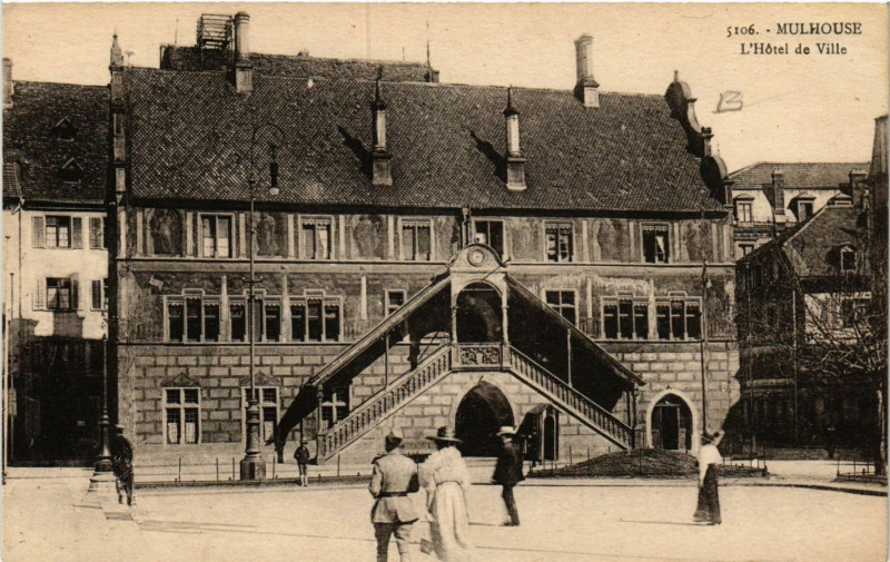 Carte postale ancienne Mulhouse - L'Hotel de Ville à Mulhouse