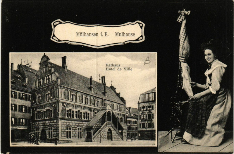 Carte postale ancienne Mulhausen Mulhouse - Rathaus - Hotel de Ville à Mulhouse