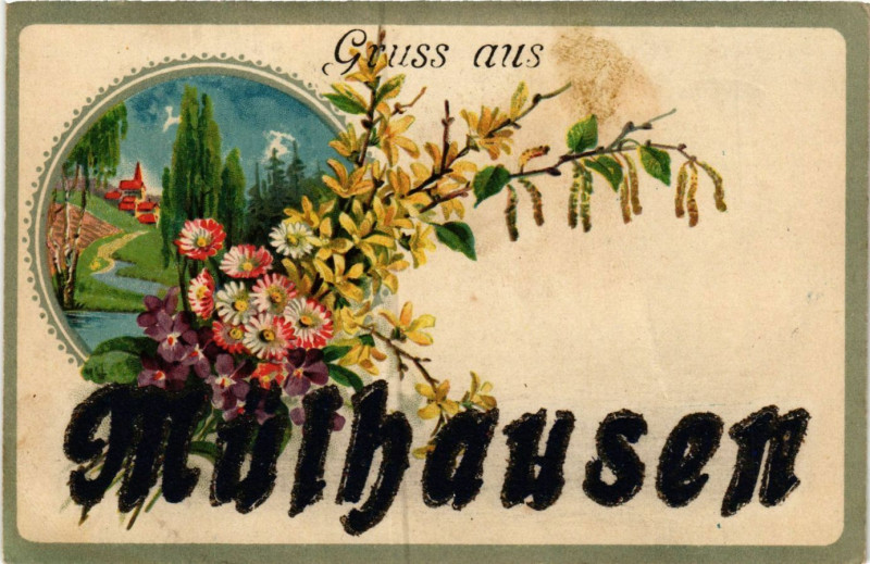 Carte postale ancienne Gruss aus Mulhausen