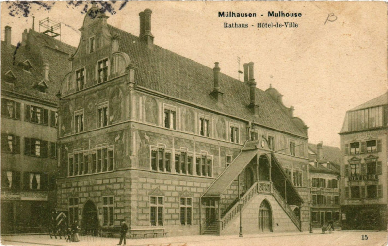 Carte postale ancienne Mulhausen - Rathaus - Mulhouse - Hotel-de-Ville à Mulhouse