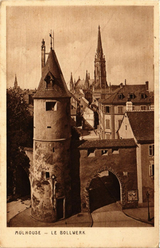 Carte postale ancienne Mulhouse - Le Bollwerk à Mulhouse
