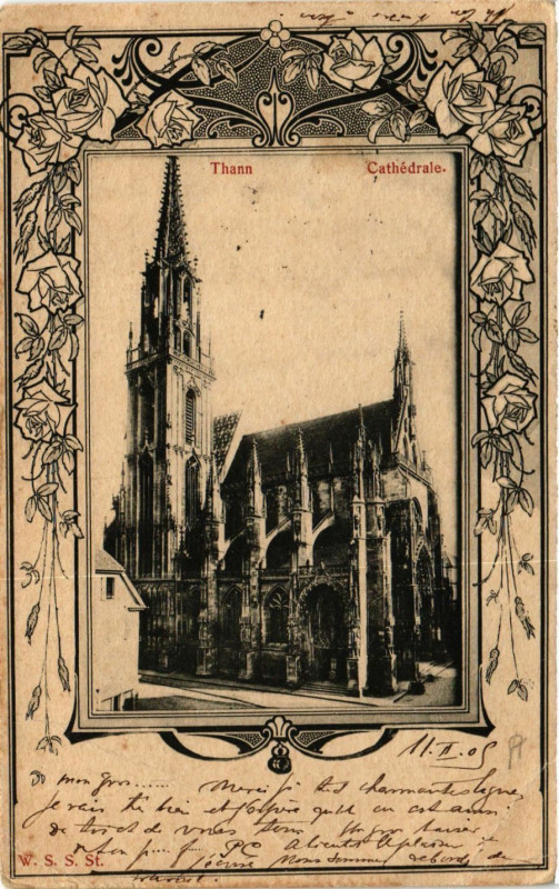 Carte postale ancienne Thann - Cathédrale à Thann
