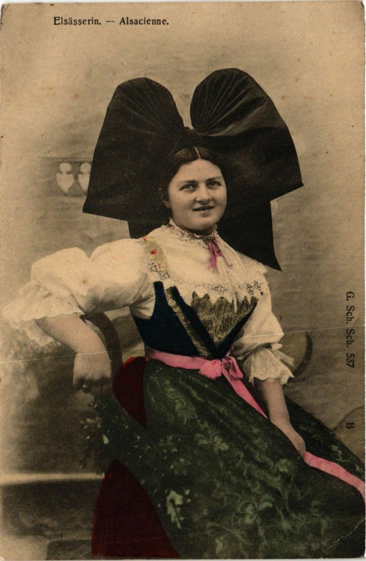 Carte postale ancienne Elsasserin - Alsacienne