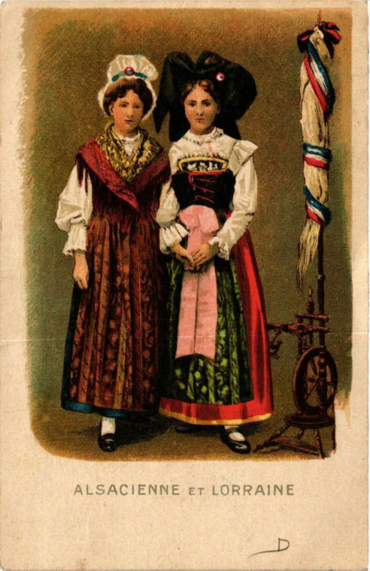 Carte postale ancienne Alsacienne et Lorraine