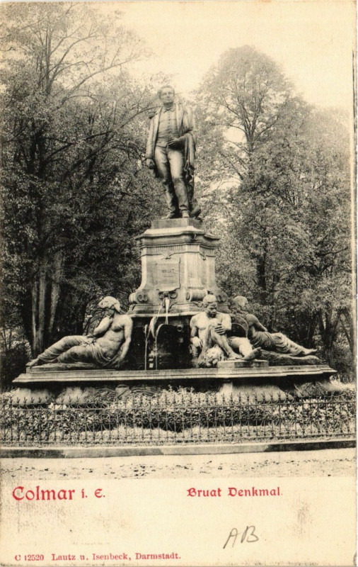 Carte postale ancienne Colmar - Gruat Denkmal à Colmar
