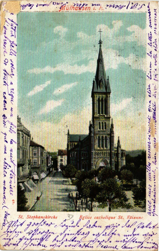 Carte postale ancienne Saint-Stephanskirche - Eglise catholique Saint-Etienne
