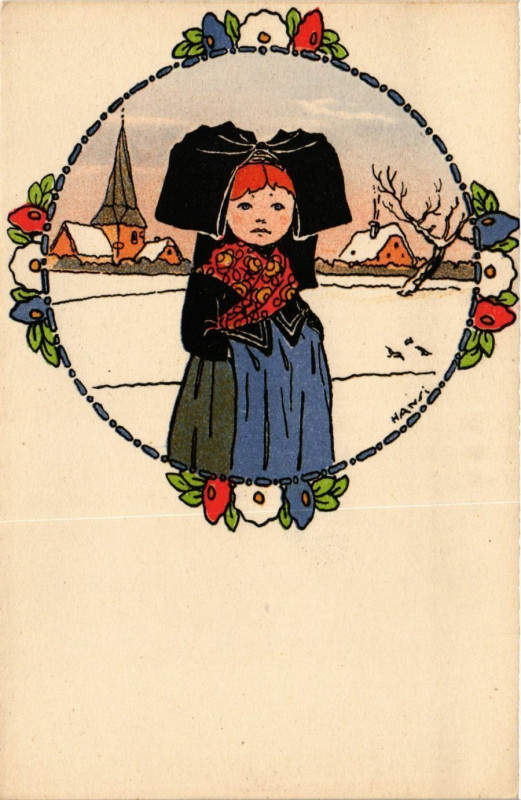 Carte postale ancienne Costume folklorique pour enfant