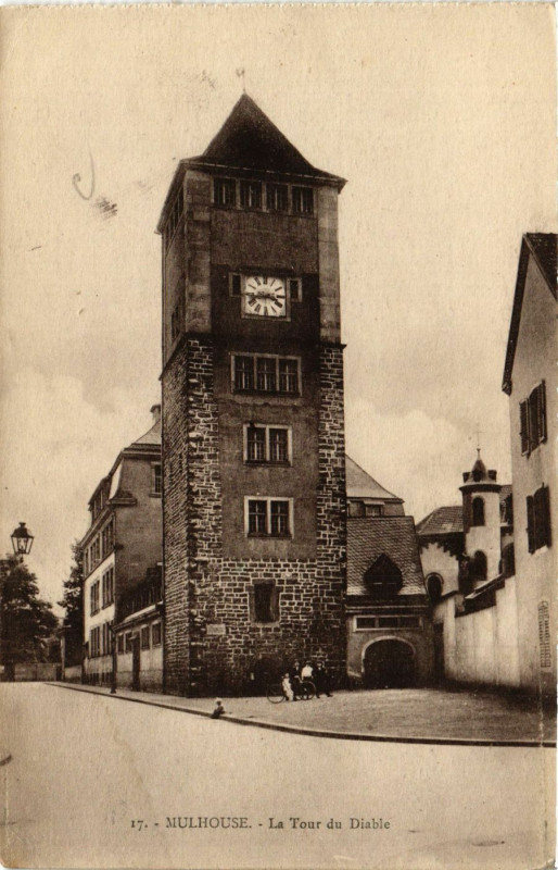 Carte postale ancienne Mulhouse - La Tour du Diable à Mulhouse