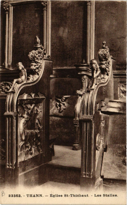 Carte postale ancienne Thann - Eglie Saint-Thiebaut - Les Stalles à Thann