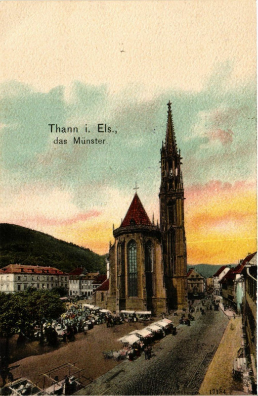 Carte postale ancienne Thann das Munster à Thann