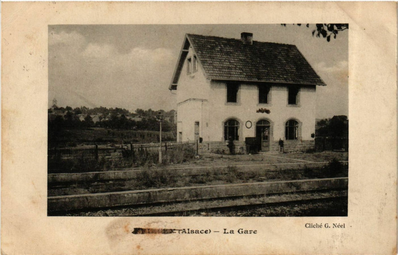 Carte postale ancienne Alsace - La Gare