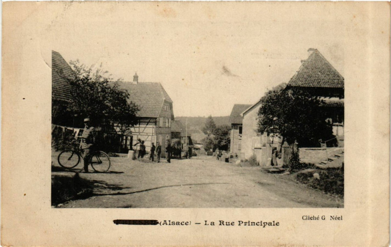 Carte postale ancienne Alsace - La Rue Principale